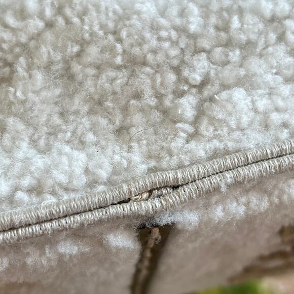 FENDI Sunshine Mini White Taupe Shearling Vitello King Plexiglass Logo Tote Bag - Picture 10 of 10